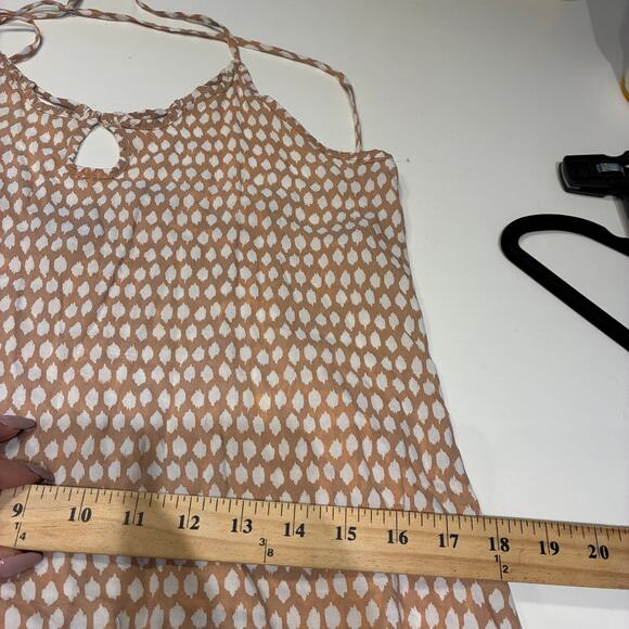 Tiare Hawaii Beige Pebble Print Open Back Midi Slip Dress OS - Picture 10 of 12